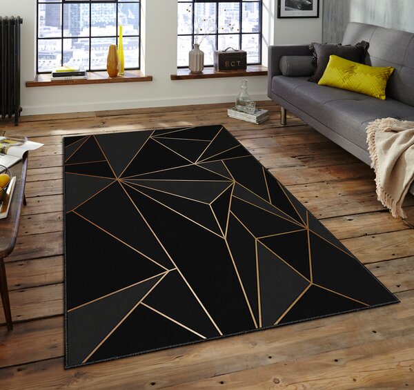 ASIR Koberec (160 x 230) ASR CRPT-107 černý geometrický vzor