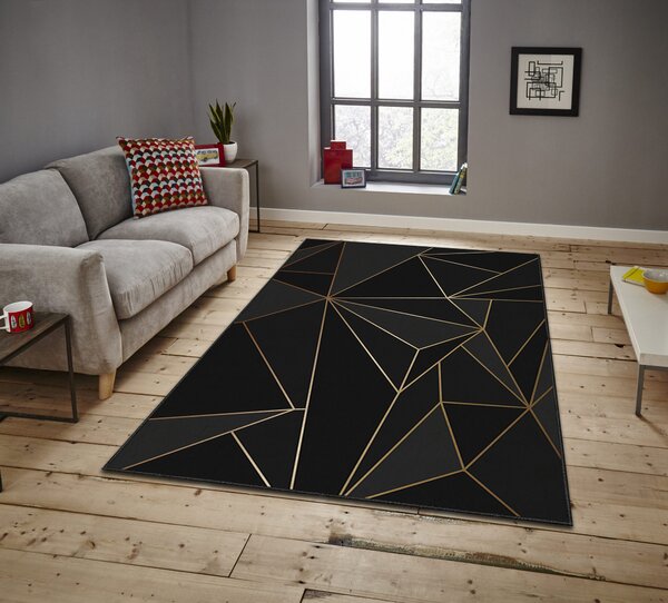 ASIR Koberec (160 x 230) ASR CRPT-107 černý geometrický vzor