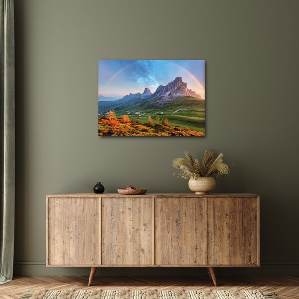 Obraz dúhy nad skaliskami (70x50 cm)