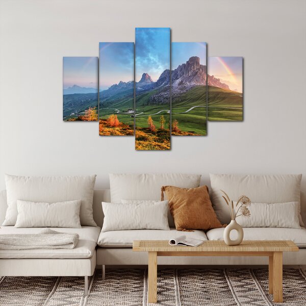 Obraz dúhy nad skaliskami (150x105 cm)
