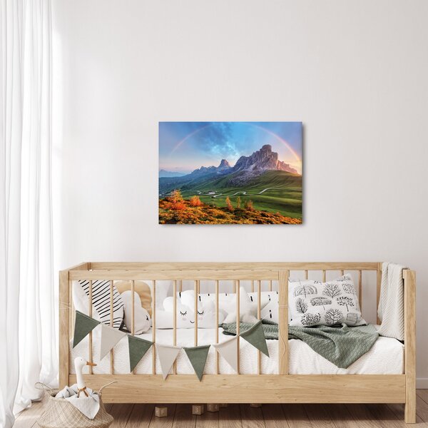 Obraz dúhy nad skaliskami (70x50 cm)
