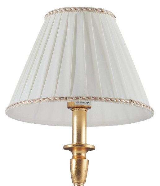 Stolná lampa Donata Ø 25,4 cm, Krémová / jantárovo žltá, Obývacia izba / jedáleň, Plast, Starožitný, Stojacie svietidlo