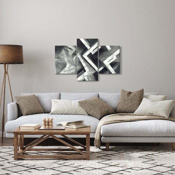 Abstraktný obraz kociek (90x60 cm)