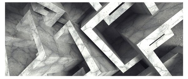 Abstraktný obraz kociek (120x50 cm)