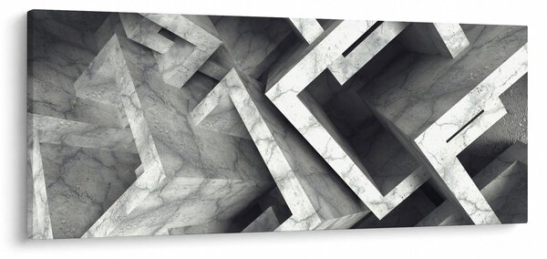 Abstraktný obraz kociek (120x50 cm)
