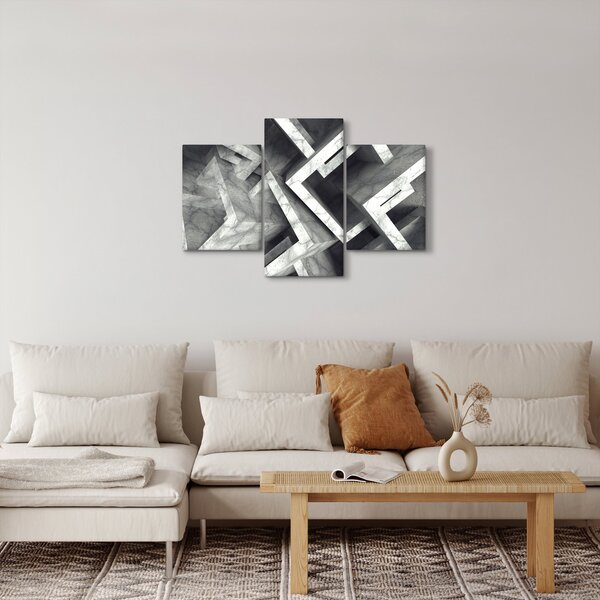 Abstraktný obraz kociek (90x60 cm)