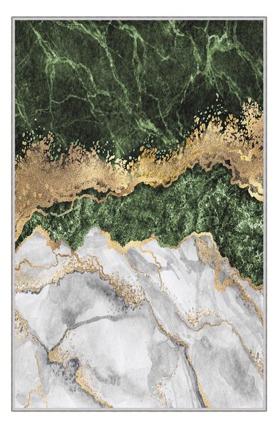 ASIR Koberec (180 x 280) HMNT780 zelený a zlatý mramor