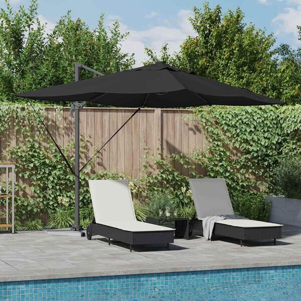 Maison Exclusive – Slnečník, rozmery 352 x 251 x 265 cm, materiál: polyester a hliník, farba: čierna