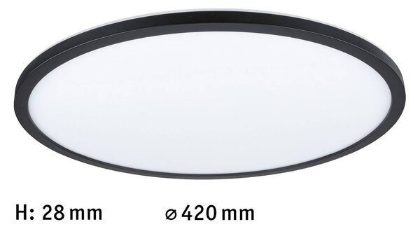 Paulmann Atria Shine panel 3-step čierna 830 Ø42cm, Čierna, Obývacia izba / jedáleň, Plast, Moderný, Závesné svietidlo