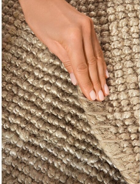 Krémový jutový okrúhly koberec ø 160 cm Bouclé Jaipur – Hanse Home