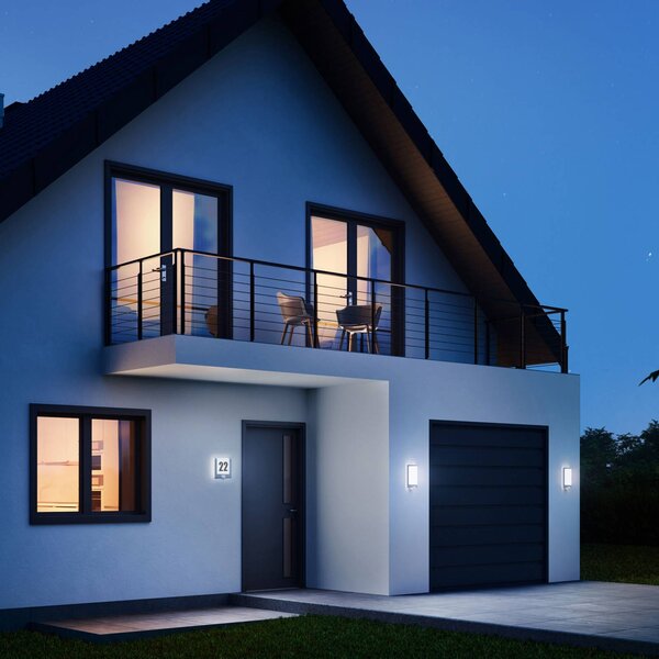 STEINEL L 240 S LED nástenné svetlo so senzorom, nerezová oceľ, Hliník / sivá / zinok, Nehrdzavejúca oceľ, Moderný, Nástenné svietidlo