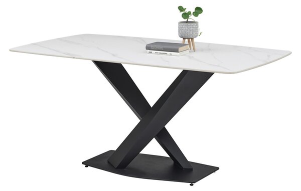 JEDÁLENSKÝ STÔL, čierna, biela, 180/90/75 cm P & B - Stoly, Online Only