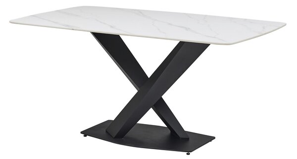JEDÁLENSKÝ STÔL, čierna, biela, 180/90/75 cm P & B - Stoly, Online Only