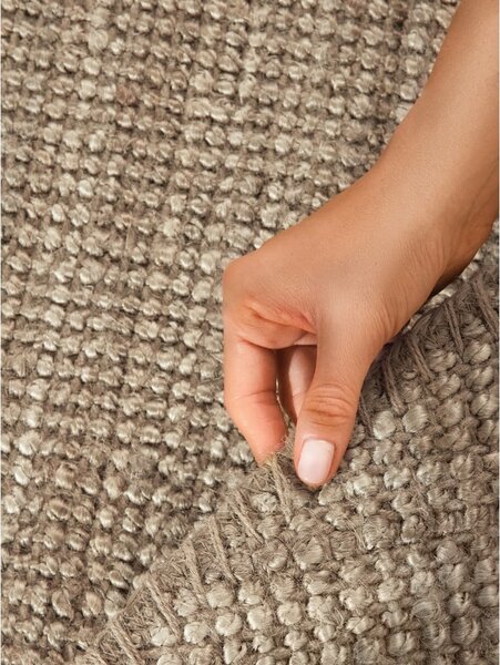 Jutový okrúhly koberec taupe ø 160 cm Bouclé Jaipur – Hanse Home