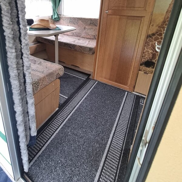 Condor Carpets , Behúň na mieru Promenade 8727 antra, šíre 67 cm, šedá, chodba / predsieň