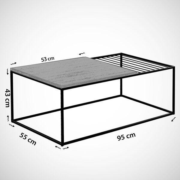 ASIR Konferenčný stolík ZINUS biely čierny