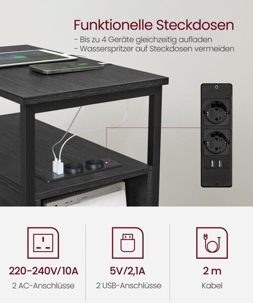 Príručný stolík so zásuvkami LET325B22