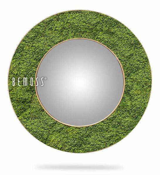 Kruhové zrkadlo FLATMOSS Light - Vonkajší priemer rámu 65 cm (zrkadlo 45 cm)