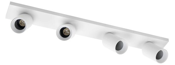 Arcchio bodové svetlá Brinja, biely, hranatý, Ø 7 cm, 4-pl., GU10, Biela / opálová, Obývacia izba / jedáleň, Hliník, Moderný, Stropné svetlo