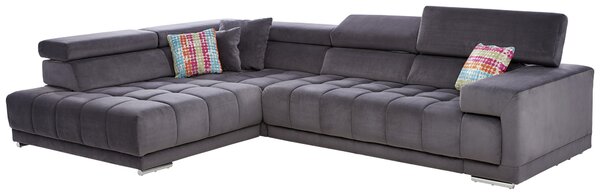ROHOVÁ SEDAČKA, textil, antracitová Beldomo Speed - Sedačky