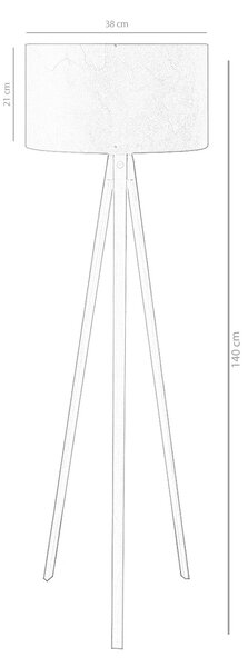 ASIR Stojacia lampa AYD - 2259 sivá