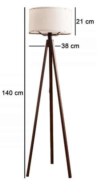ASIR Stojacia lampa AYD-3448 tmavá a biela