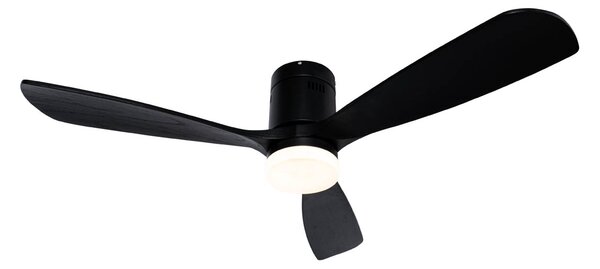 Stropný ventilátor čierny 132 cm vrátane LED stmievateľný s diaľkovým ovládaním - Sofia