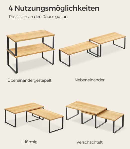 Set 4 kuchynských políc KCS210B01