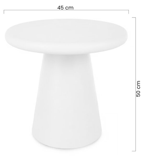 Okrúhly konferenčný stolík Clav 45 cm - béžový