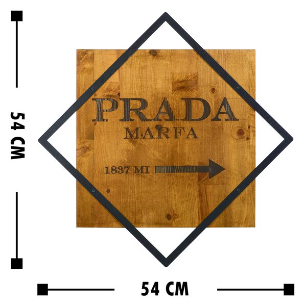 ASIR Nástenná dekorácia drevo PRADA MARFA 54 x 54 cm