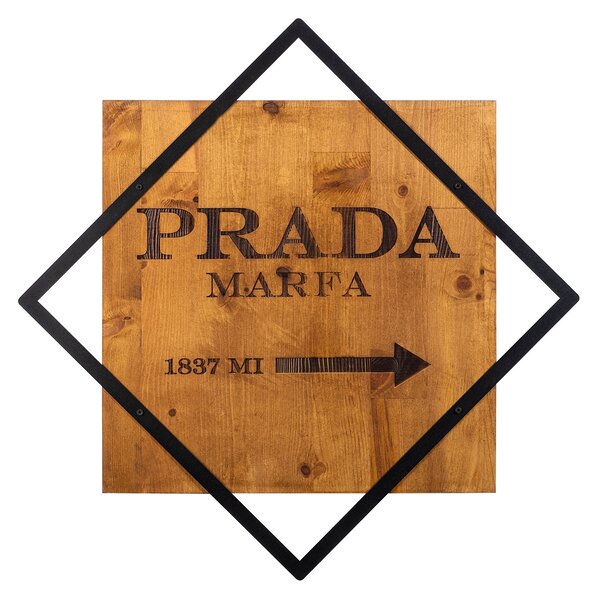 ASIR Nástenná dekorácia drevo PRADA MARFA 54 x 54 cm