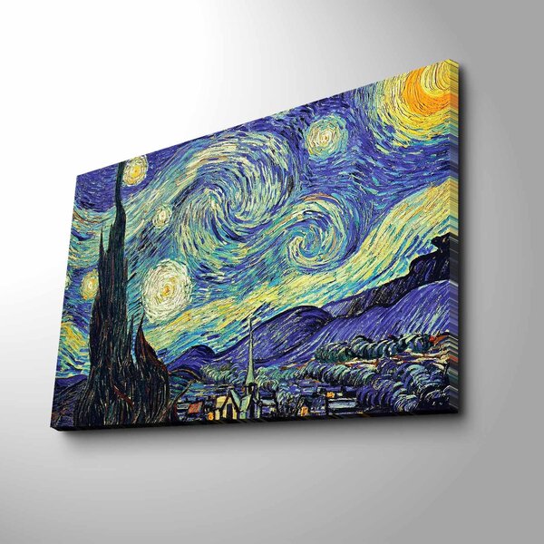 ASIR Obraz na plátne GOGH - HVIEZNÁ NOC 70 x 45 cm