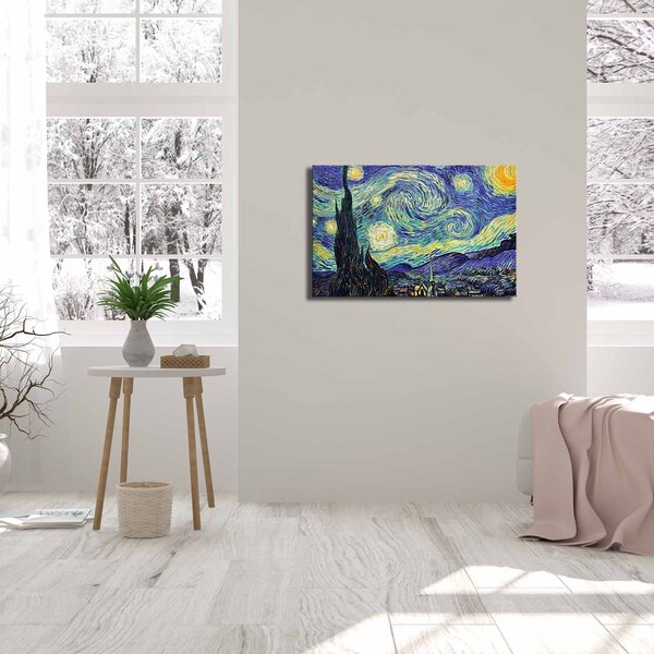 ASIR Obraz na plátne GOGH - HVIEZNÁ NOC 70 x 45 cm