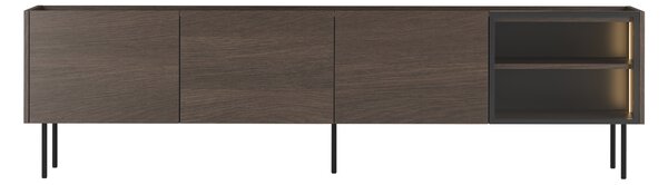 RTV skrinka Dunari 220 cm s kovovými nohami - dub dunin