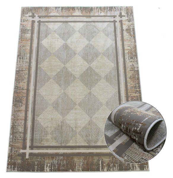 BE Koberec Allianz 6303 BEIGE – béžový sivý obdĺžnikový Rozmer: 160x220 cm