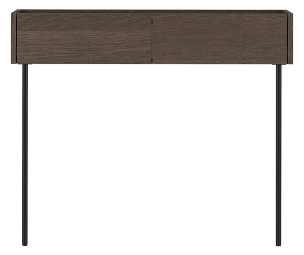 Konzola Dunari 100 cm so zásuvkami a kovovými nohami - dub dunin