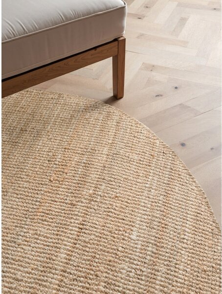 Jutový okrúhly koberec v prírodnej farbe ø 160 cm Bouclé Jaipur – Hanse Home