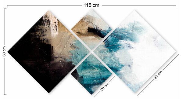ASIR Obraz MDF Impasto 4 ks