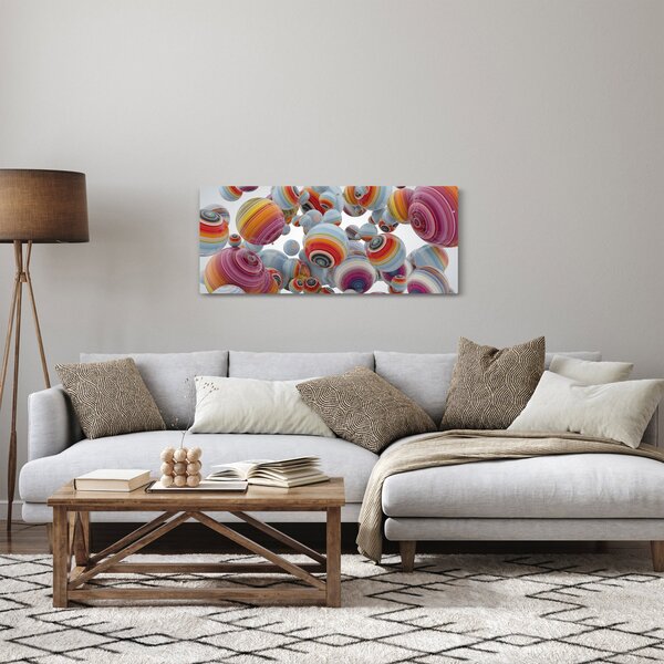 Obraz maľovaných gulí (120x50 cm)