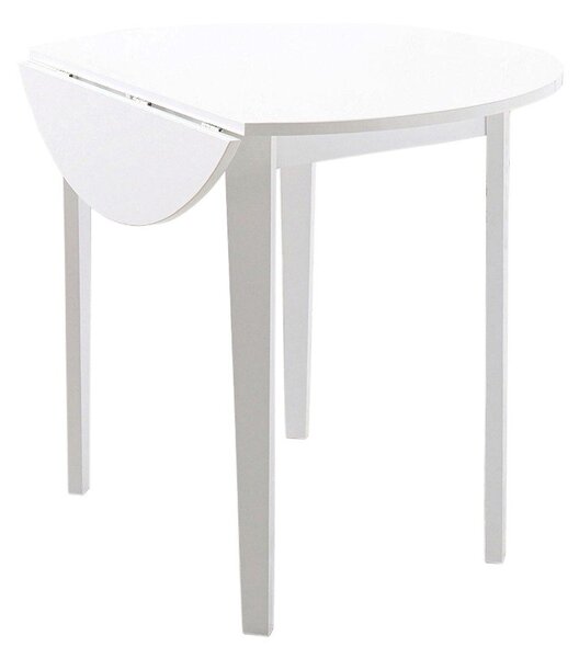 Biely skladací jedálenský stôl Støraa Trento Quer, ⌀ 92 cm