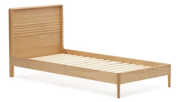 Jednolôžková posteľ z dubového dreva s roštom v prírodnej farbe 90x200 cm Lenon – Kave Home