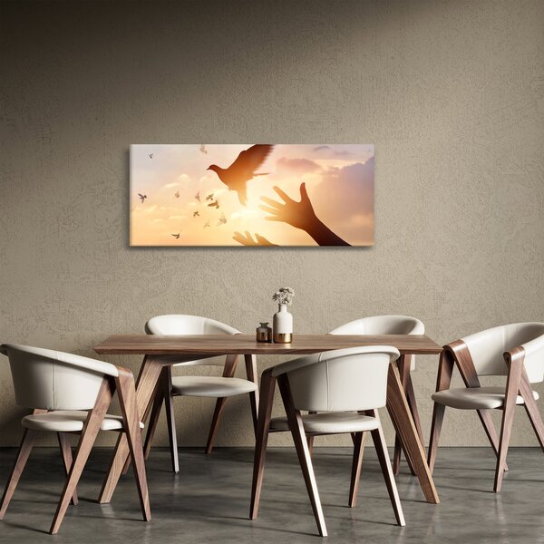 Obraz - Holubica, leť! (120x50 cm)