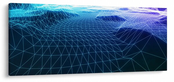 Obraz - Hory v počítačovom modeli (120x50 cm)