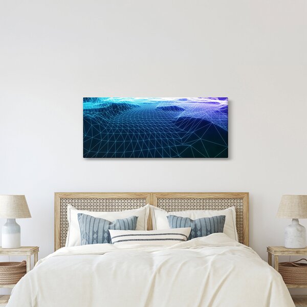 Obraz - Hory v počítačovom modeli (120x50 cm)