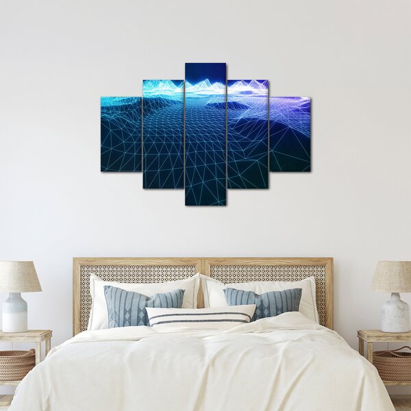 Obraz - Hory v počítačovom modeli (150x105 cm)