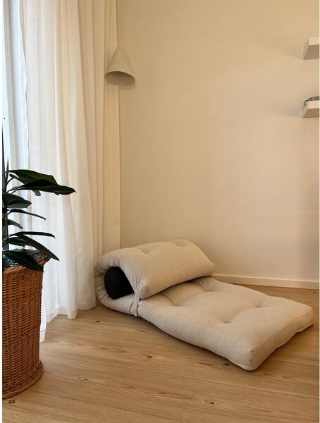 Variabilný skladací matrac Karup Design Wrap Linen/Dark Grey, 70 x 200 cm
