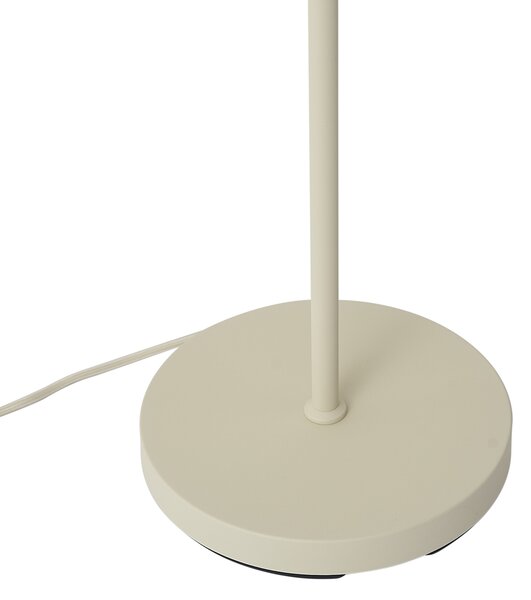 Škandinávska stojaca lampa béžová s bielym sklom - Wisp