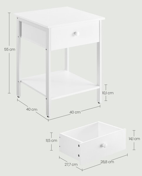 Set dvoch nočných stolíkov LET506W14