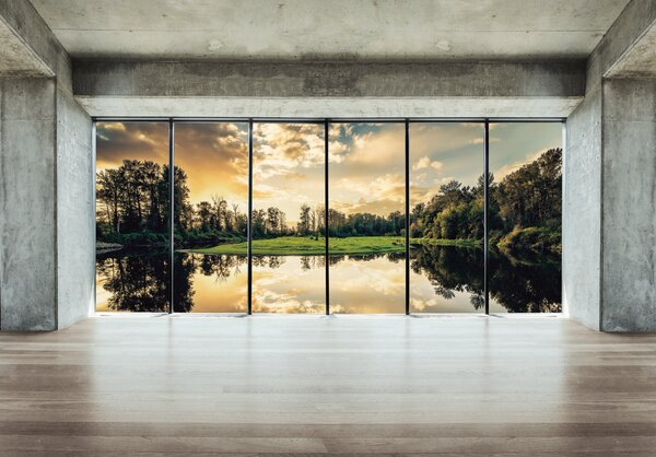 Fototapeta - Výhľad na jazero (152,5x104 cm)
