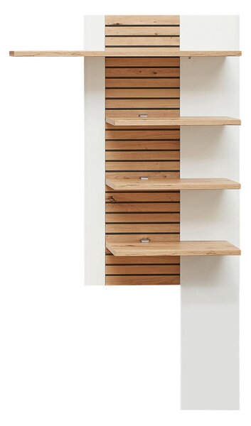 NÁSTENNÝ REGÁL, biela, dub artisan, 96/165/28 cm Hom`in - Regály